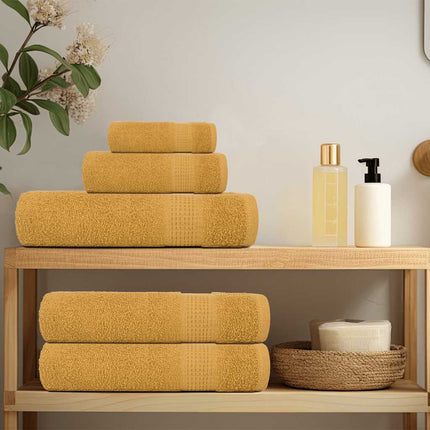 Duschhanddukar FROGN 2 st guld 70x140 cm 360 gsm