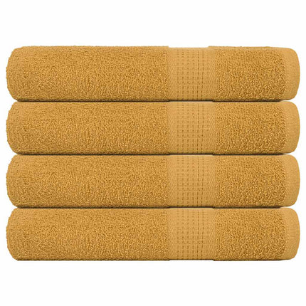 Bastuhanddukar FROGN 4 st guld 80x200 cm 360 gsm