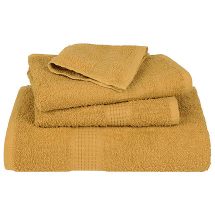 Bastuhanddukar FROGN 4 st guld 80x200 cm 360 gsm