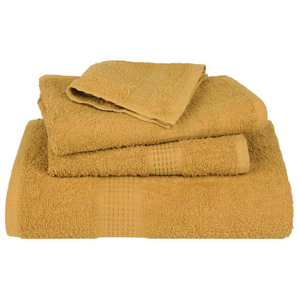 Bastuhanddukar FROGN 10 st guld 80x200 cm 360 gsm