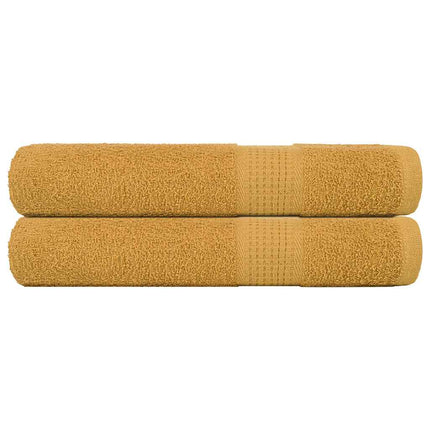 Handdukar FROGN 2 st guld 100x200 cm 360 gsm