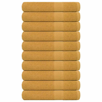 Handdukar FROGN 10 st guld 100x200 cm 360 gsm