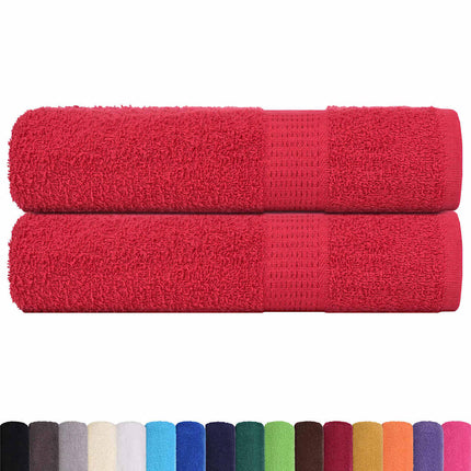 Duschhanddukar FROGN 2 st röd 70x140 cm 360 gsm