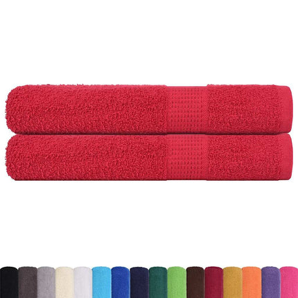 Bastuhanddukar FROGN 2 st röd 80x200 cm 360 gsm