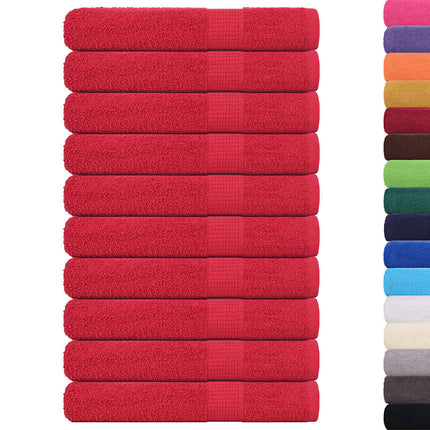 Bastuhanddukar FROGN 10 st röd 80x200 cm 360 gsm