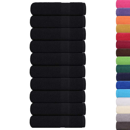 Handdukar FROGN 10 st svart 50x100 cm 360 gsm