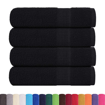 Duschhanddukar FROGN 4 st svart 70x140 cm 360 gsm
