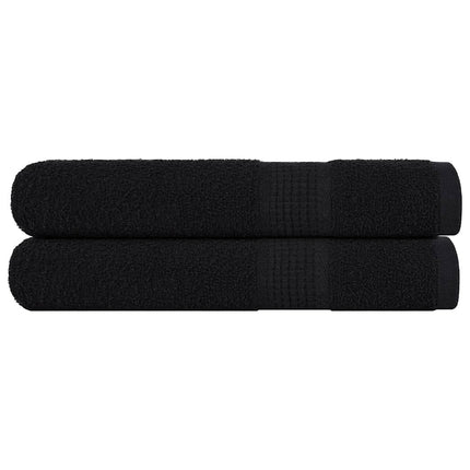 Bastuhanddukar FROGN 2 st svart 80x200 cm 360 gsm