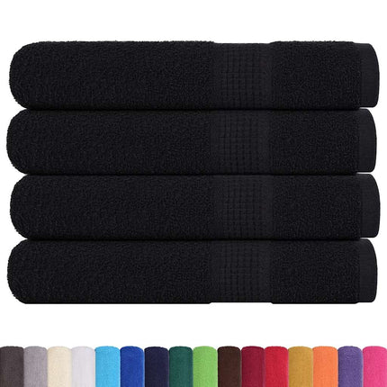Bastuhanddukar FROGN 4 st svart 80x200 cm 360 gsm