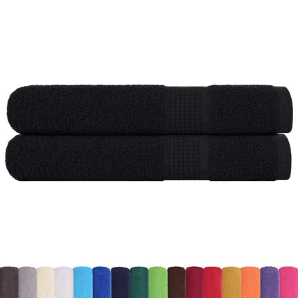 Handdukar FROGN 2 st svart 100x200 cm 360 gsm