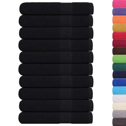 Handdukar FROGN 10 st svart 100x200 cm 360 gsm