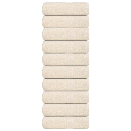 Tvätthanddukar FROGN 10 st gräddvit 30x30 cm 360 gsm