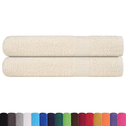Handdukar FROGN 2 st gräddvit 100x200 cm 360 gsm