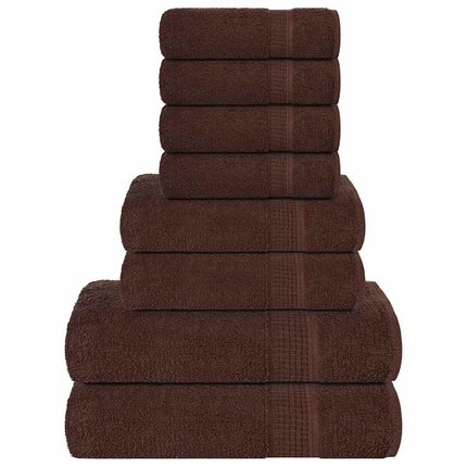 8-delat handduksset FROGN brun 360 gsm