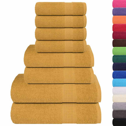8-delat handduksset FROGN guld 360 gsm