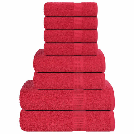 8-delat handduksset FROGN röd 360 gsm