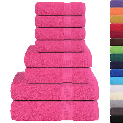 8-delat handduksset FROGN rosa 360 gsm