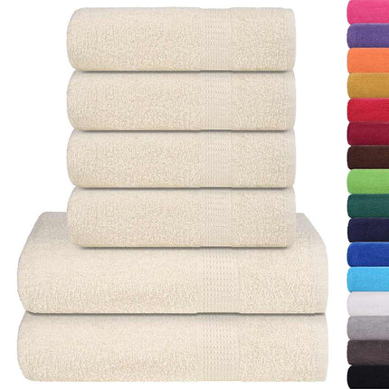6-delat handduksset FROGN gräddvit 360 gsm