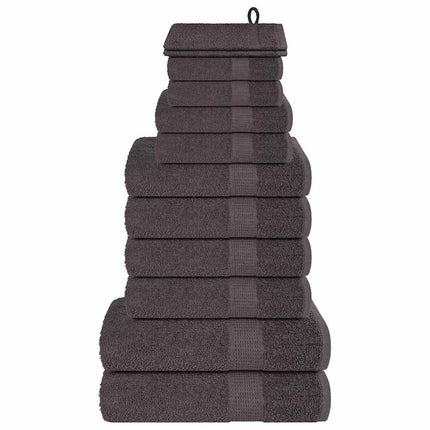 12-delat handduksset FROGN antracit 360 gsm
