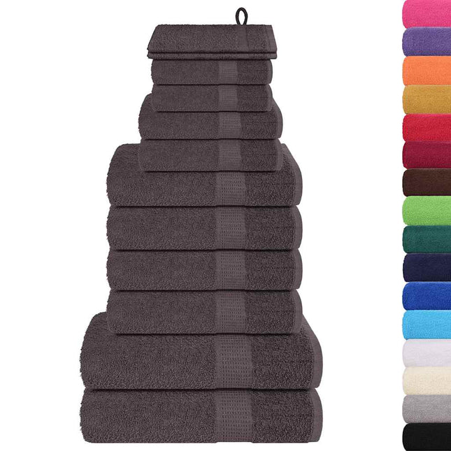 12-delat handduksset FROGN antracit 360 gsm