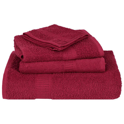 12-delat handduksset FROGN vinröd 360 gsm