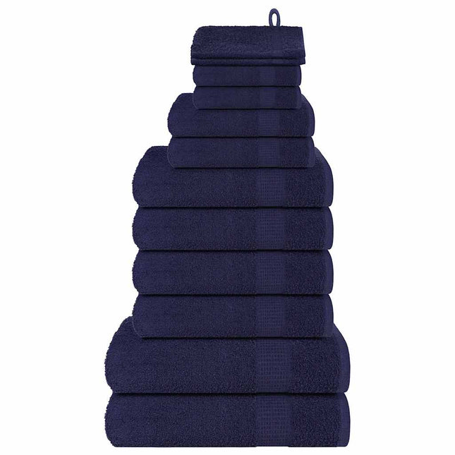 12-delat handduksset FROGN marinblå 360 gsm