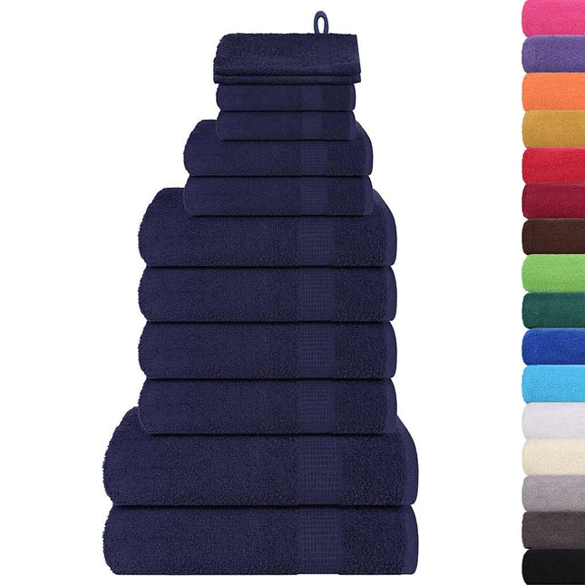 12-delat handduksset FROGN marinblå 360 gsm