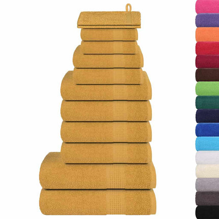 12-delat handduksset FROGN guld 360 gsm