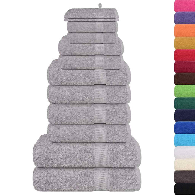 12-delat handduksset FROGN grå 360 gsm
