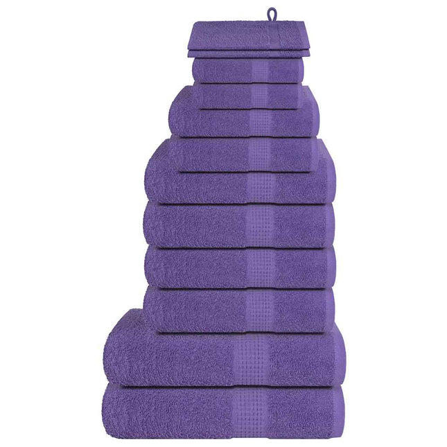 12-delat handduksset FROGN lila 360 gsm