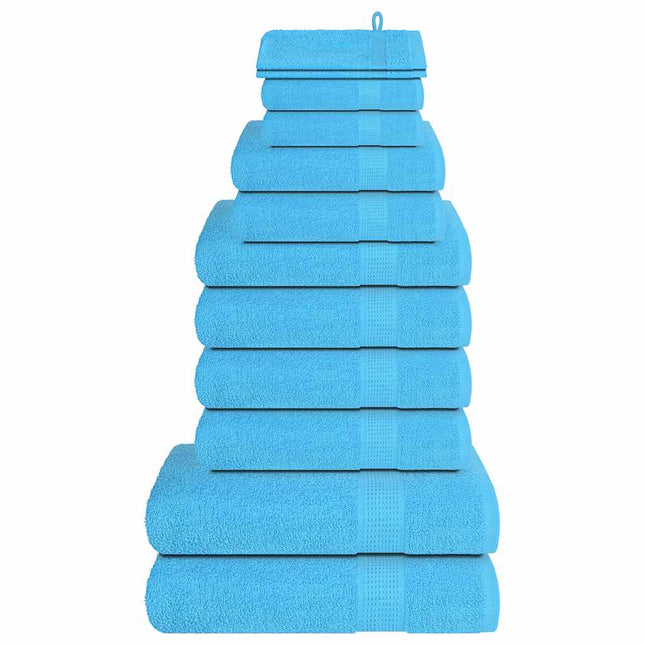 12-delat handduksset FROGN turkos 360 gsm