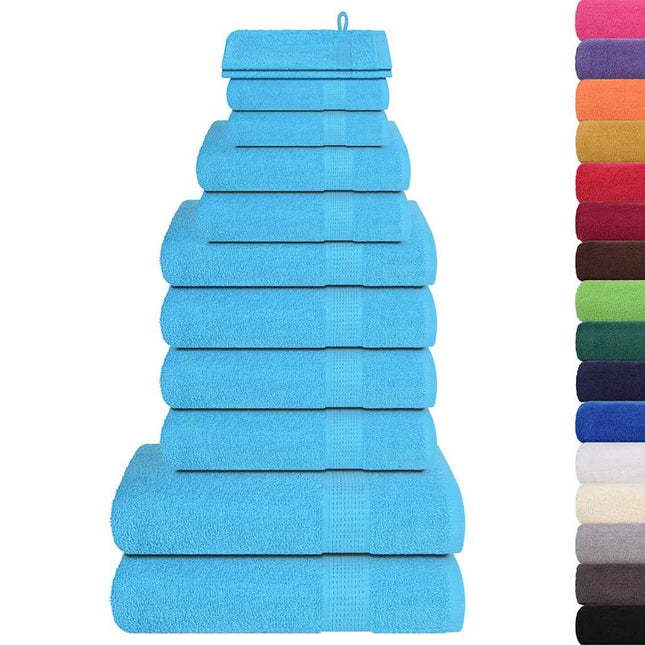 12-delat handduksset FROGN turkos 360 gsm