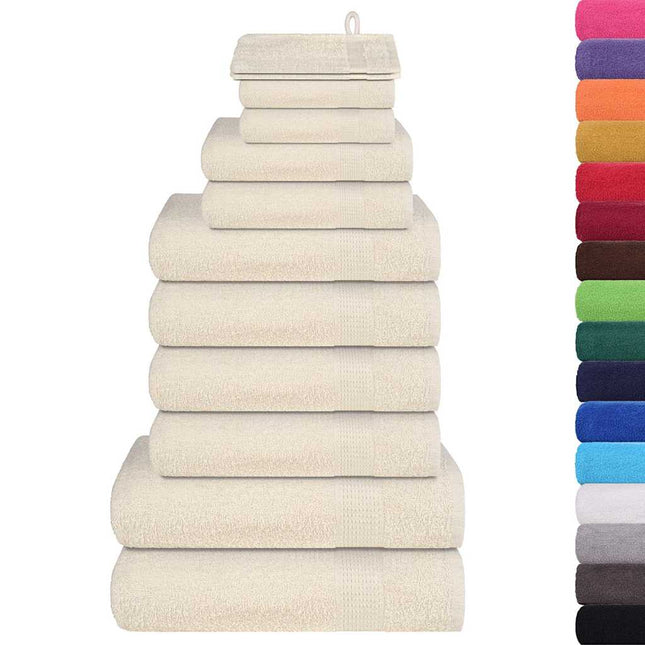 12-delat handduksset FROGN gräddvit 360 gsm