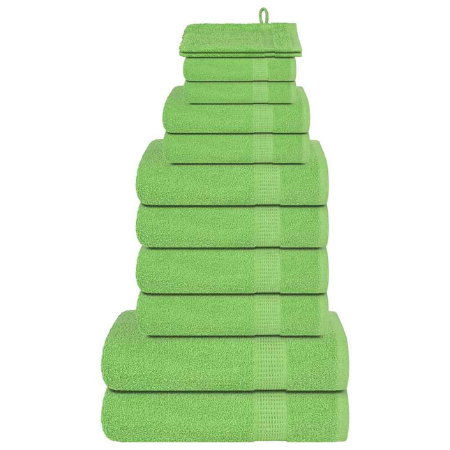 12-delat handduksset FROGN äppelgrön 360 gsm
