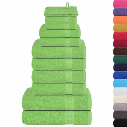 12-delat handduksset FROGN äppelgrön 360 gsm