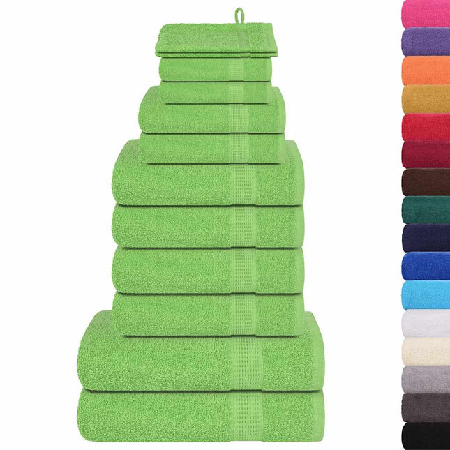 12-delat handduksset FROGN äppelgrön 360 gsm