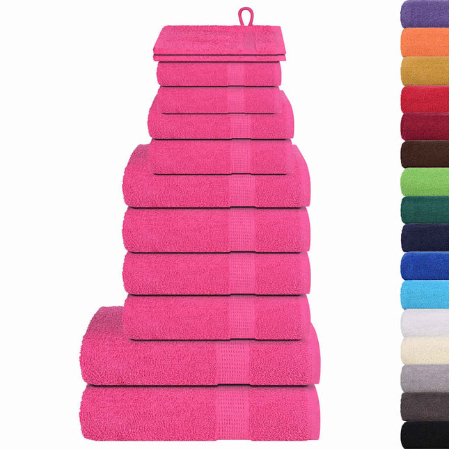 12-delat handduksset FROGN rosa 360 gsm