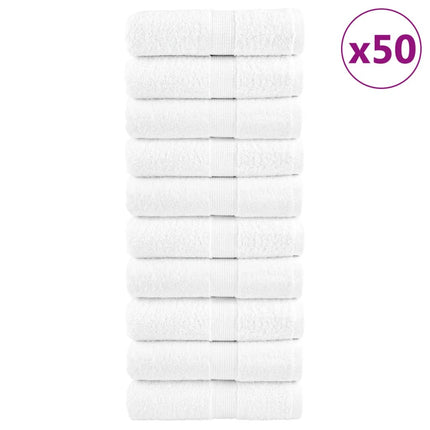 Premium tvättlappar SOLUND 50 st vit 15x21cm 600gsm