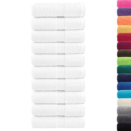 Premium Tvätthanddukar SOLUND 50 st Vita 30x30 cm 600 g/m²
