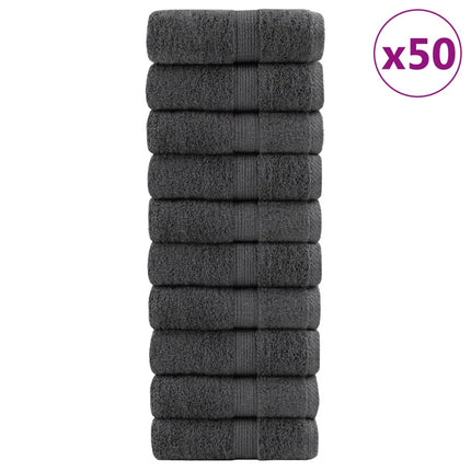 Premium Tvätthanddukar SOLUND 50 st antracit 30x30 cm 600 g/m²