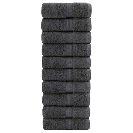 Premium gästhanddukar SOLUND 10 st antracit 30x50cm 600gsm