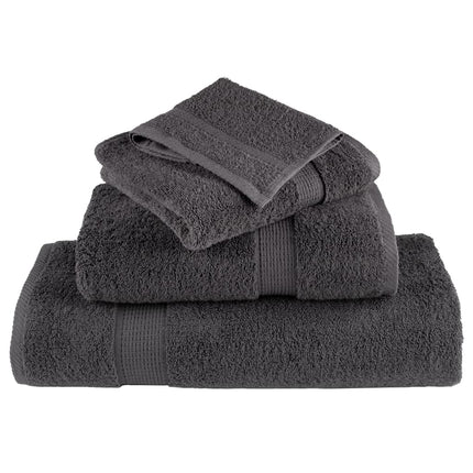 Premium gästhanddukar SOLUND 10 st antracit 30x50cm 600gsm