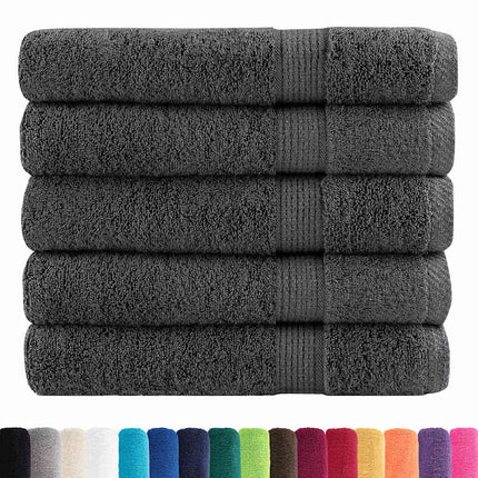 Premium handdukar SOLUND 25 st antracit 100x200cm 600gsm