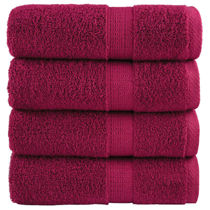 Premium Tvätthanddukar SOLUND 4 st Bordeaux 30x30cm 600gsm