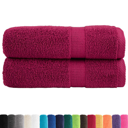 Premium badhanddukar SOLUND 2st vinröd 70x140cm 600gsm