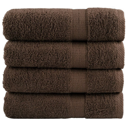 Premium handdukar SOLUND 4st brun 50x100cm 600gsm