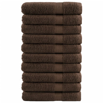 Premium handdukar SOLUND 10 st brun 100x200cm 600gsm