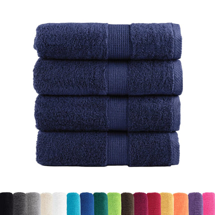 Premium Tvätthanddukar SOLUND 4 st marinblå 30x30cm 600gsm