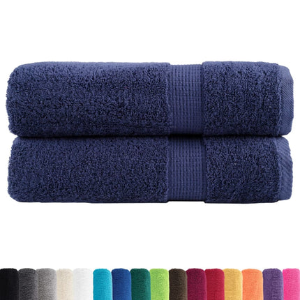 Premium badhanddukar SOLUND 2st marinblå 70x140cm 600gsm