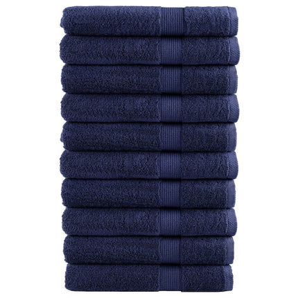 Premium handdukar SOLUND 10 st marinblå 100x200cm 600gsm